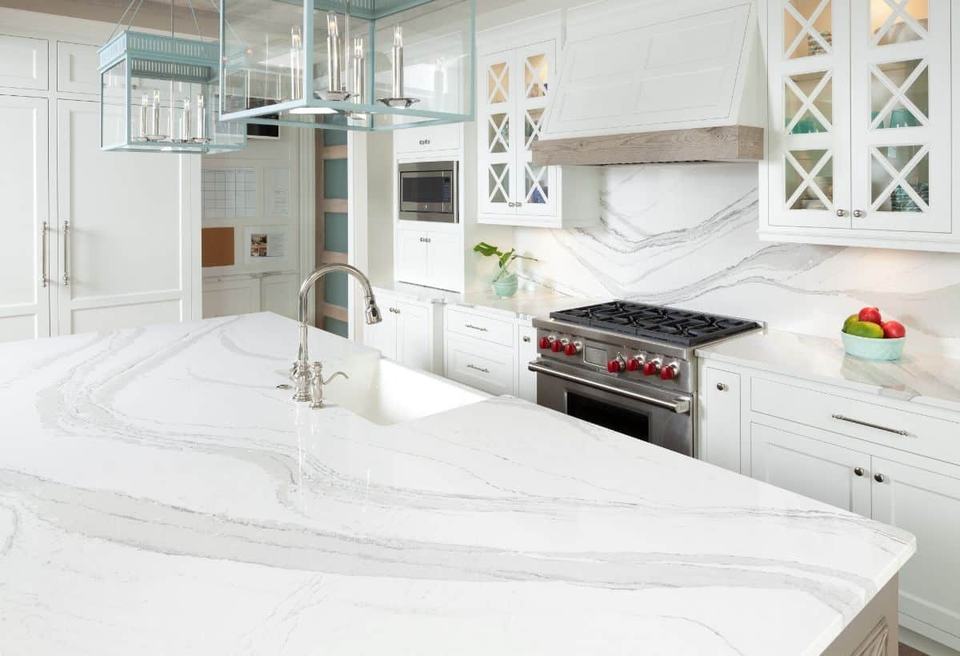 Home addition service showcase with premium stone and integrated planning