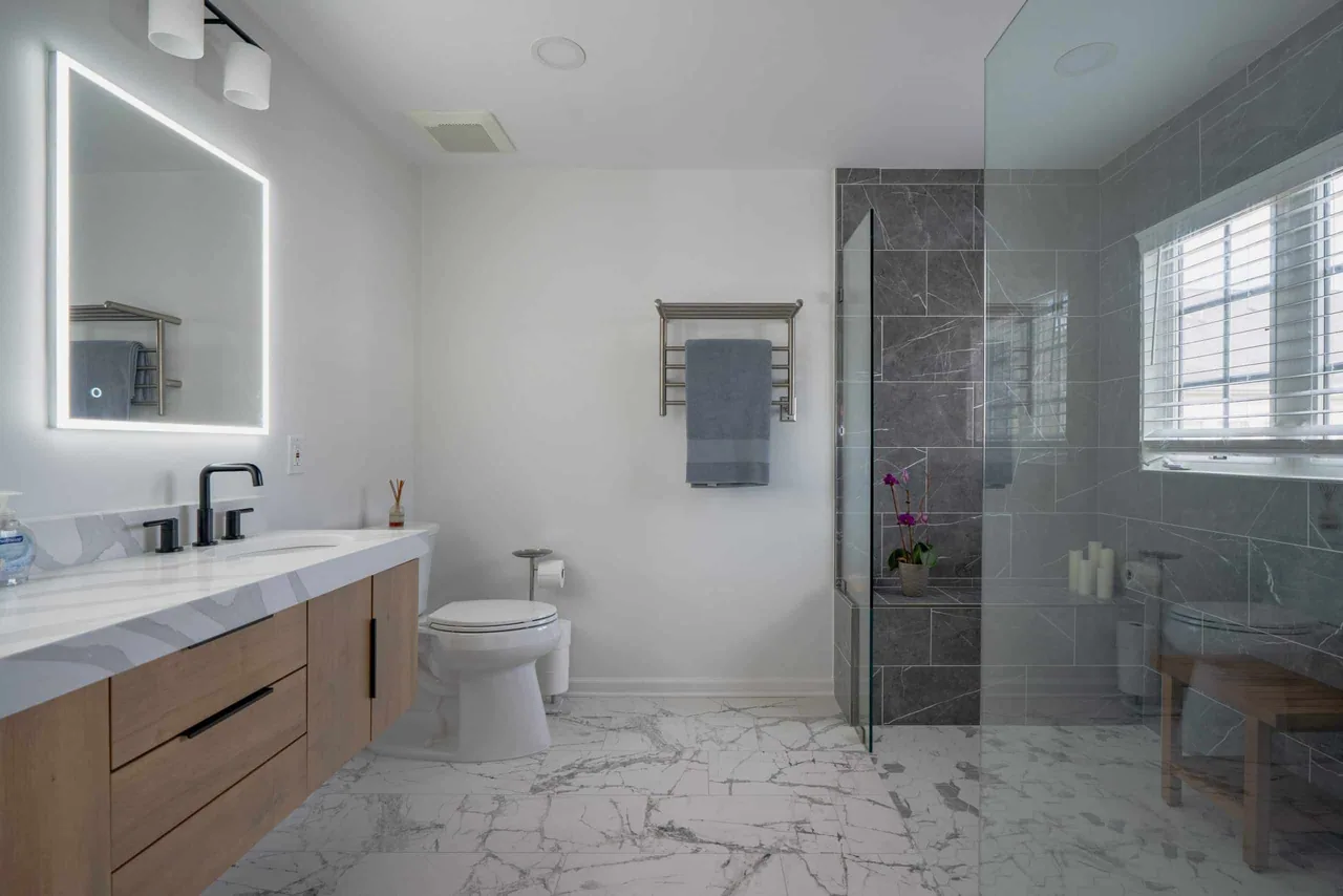 Luxury bathroom remodel used for financing page hero
