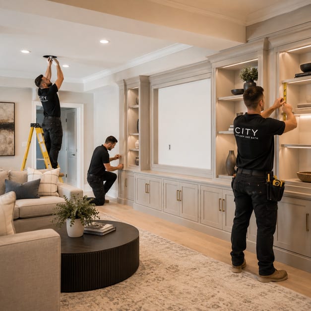 Finished remodel that reflects strong in-house installation quality
