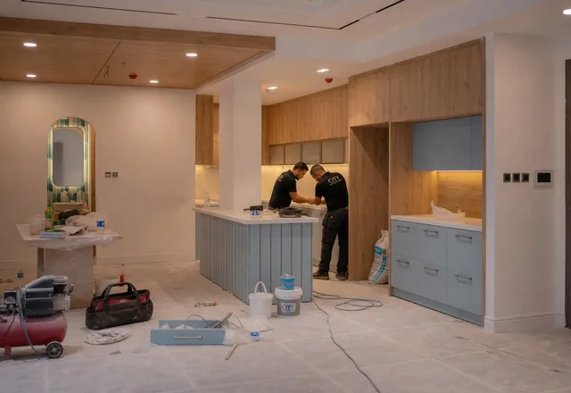 Finished remodel that reflects strong in-house installation quality