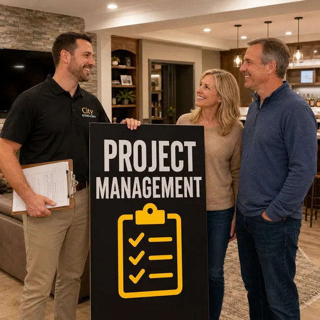 Project manager coordinating scope, schedule, and homeowner communication